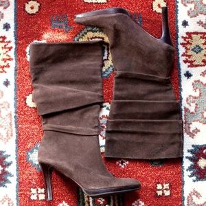 Ralph Lauren suede slouch boots